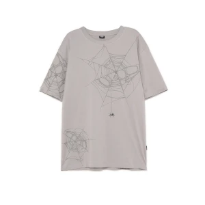 Cropp - Szary T-shirt z motywem pająka - szary