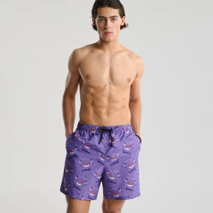 Cropp - Szorty kąpielowe Pokémon Gengar - fioletowy