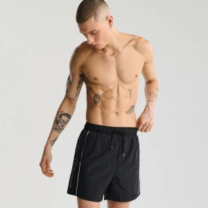 Cropp - Szorty kąpielowe w sportowym stylu - czarny