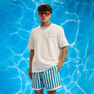Cropp - Szorty kąpielowe w stylu retro - zielony