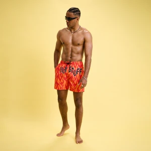 Cropp - Szorty kąpielowe z The Hot Stuff The Little Devil - pomarańczowy