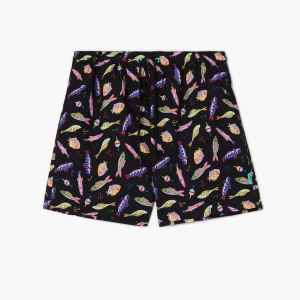 Cropp - Szorty kąpielowe z wędkarskim motywem - czarny