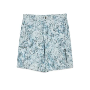 Cropp - Szorty z nadrukiem all over - surowy granatowy