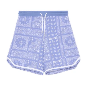 Cropp - Szorty z nadrukiem paisley - niebieski