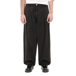 Cropp - Sztruksowe spodnie baggy - brązowy