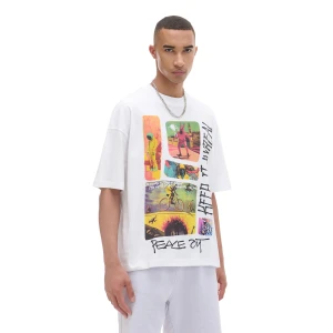 Zdjęcie produktu Cropp - T-shirt oversize z nadrukiem - biały