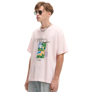 Cropp - T-shirt pocztówka z wakacji - różowy