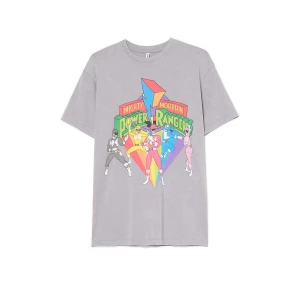 Cropp - T-shirt Power Rangers - jasny szary