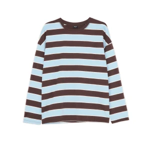 Cropp - T-shirt w brązowo-niebieskie paski - wielobarwny
