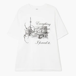 Cropp - T-shirt w klimacie dark - biały