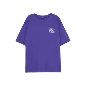 Cropp - T-shirt z dużym nadrukiem na plecach - zielony