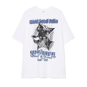 Cropp - T-shirt z kolorowym nadrukiem - biały