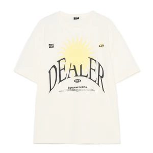 Cropp - T-shirt z motywem słońca - biały