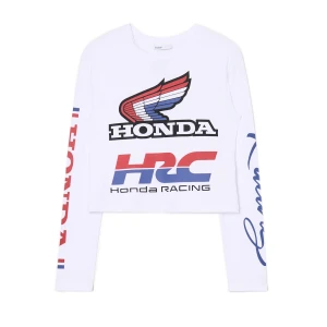 Cropp - T-shirt z nadrukami Hondy - biały