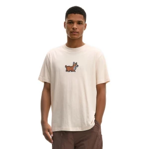 Cropp - T-shirt z pikselowym nadrukiem corgi - beżowy