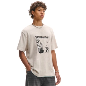 Cropp - T-shirt z teksańskim motywem - jasny szary