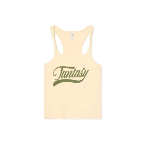 Cropp - Tank top z tekstowym nadrukiem - beżowy