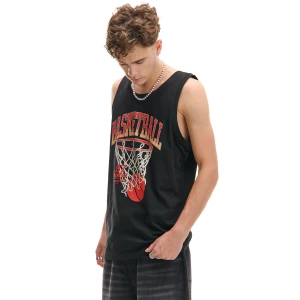 Cropp - Tank top ze sportowym motywem - czarny