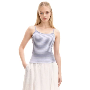 Cropp - Top w niebiesko-białe paski - błękitny