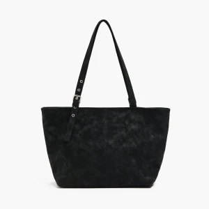 Cropp - Torebka shopper ze smokey wykończeniem - czarny