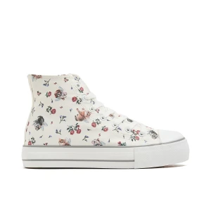 Cropp - Trampki ze skrzydlatymi psami i kotami - biały