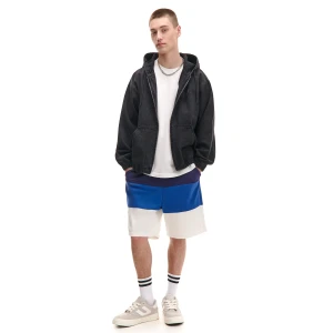 Cropp - Trójkolorowe dresowe szorty - niebieski