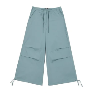 Cropp - Turkusowe spodnie wide leg - zielony
