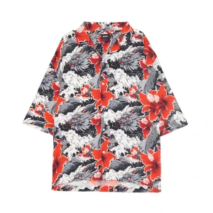 Cropp - Wiskozowa koszula z motywem smoka - szary