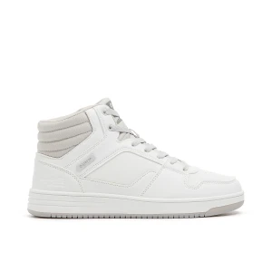 Cropp - Wysokie białe sneakersy - biały