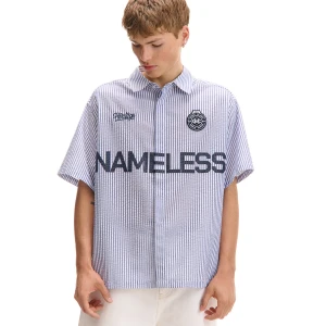 Cropp - Wzorzysta koszula w paski - niebieski