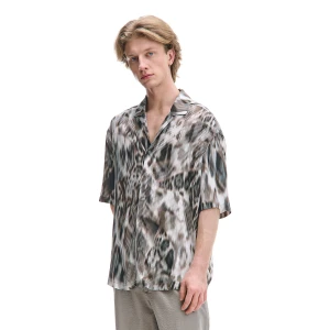 Cropp - Wzorzysta koszula z wiskozy - beżowy