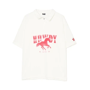 Cropp - Wzorzysta koszulka polo - kremowy