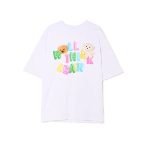 Cropp - Wzorzysta koszulka z pluszowymi misiami - biały