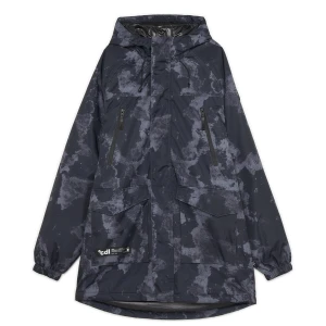 Cropp - Wzorzysty płaszcz z kapturem - czarny