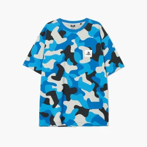 Zdjęcie produktu Cropp - Wzorzysty T-shirt Playstation - jasny szary