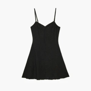 Cropp - Żakardowa czarna sukienka mini - czarny