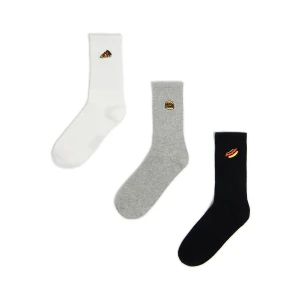 Cropp - Zestaw długich skarpet z jedzeniową naszywką - wielobarwny