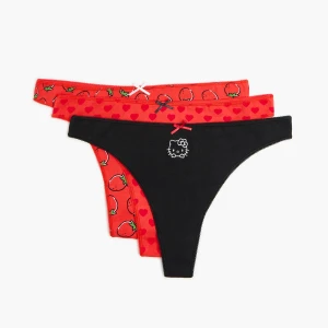 Cropp - Zestaw majtek Hello Kitty - czerwony