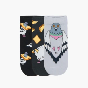 Cropp - Zestaw skarpetek z gołębim motywem - wielobarwny