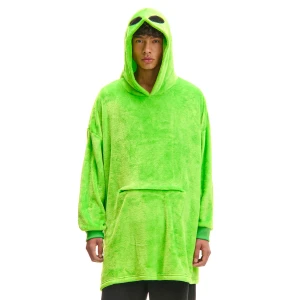 Cropp - Zielona bluza snuddie UFO z etui - zielony