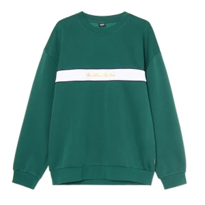 Cropp - Zielona bluza z napisem - zielony