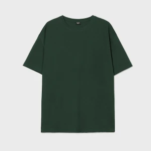 Cropp - Zielona koszulka basic relaxed fit - zielony