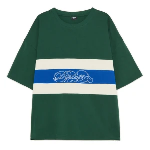 Cropp - Zielona koszulka z napisem na panelu - zielony