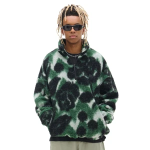 Cropp - Zielona polarowa bluza ze stójką - zielony