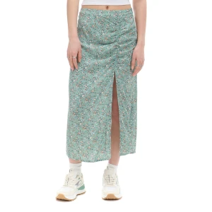Cropp - Zielona spódnica midi w kwiatki - zielony