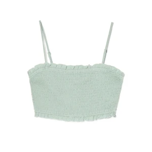 Cropp - Zielony crop top z wiskozy - zielony