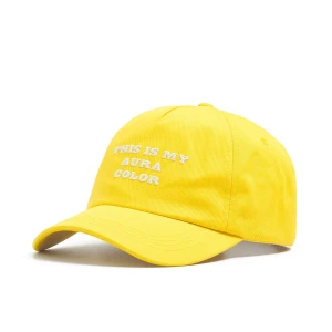 Cropp - Żółta czapka z napisem - żółty