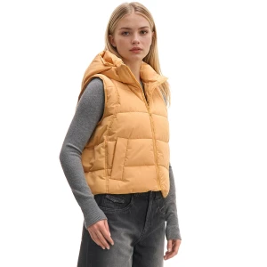 Cropp - Żółta kamizelka z kapturem - żółty