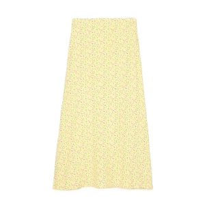 Cropp - Żółta spódnica maxi w kwiaty - żółty