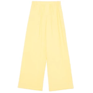 Cropp - Żółte spodnie wide leg z wiskozą - żółty